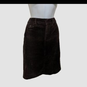 Lauren Ralph Lauren Corduroy Brown Pencil Straight Skirt 4 Classic Preppy Equest